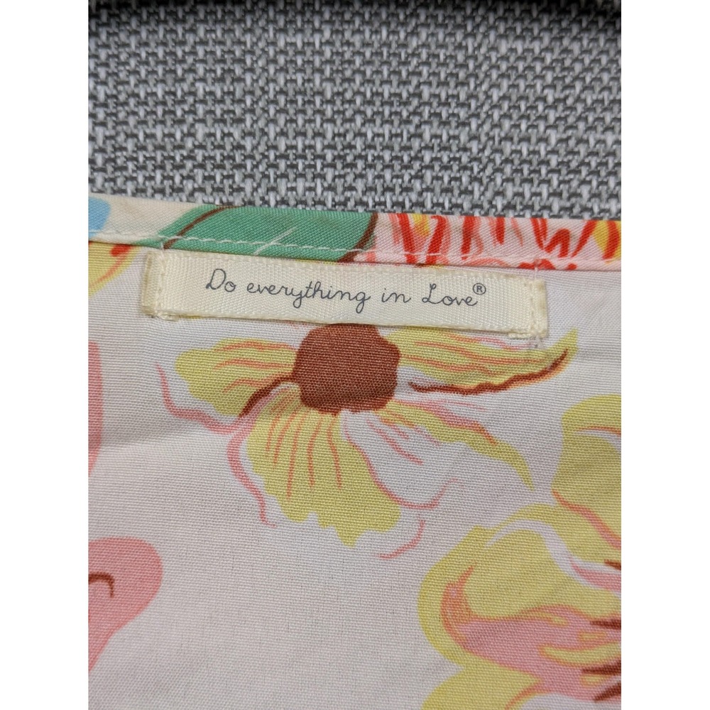 Do Everything In Love Kimono Blouse Womens One Size Floral Button Front Summer - Picture 4 of 8
